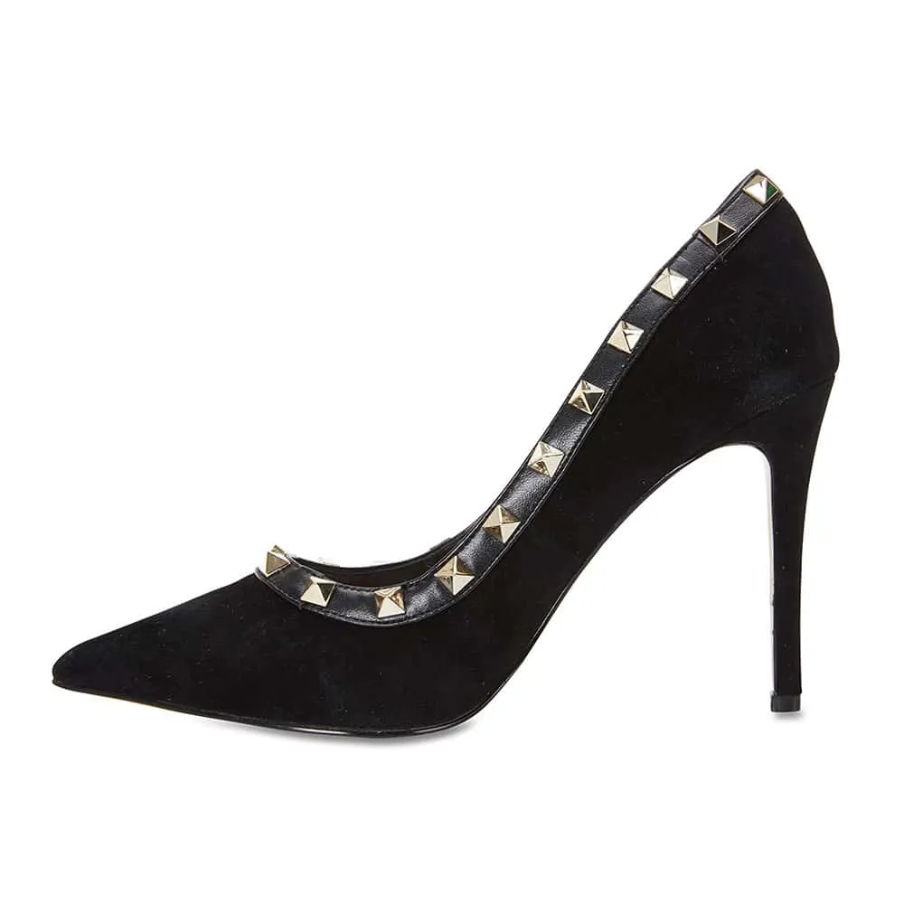 Sierra Heel in Black Suede