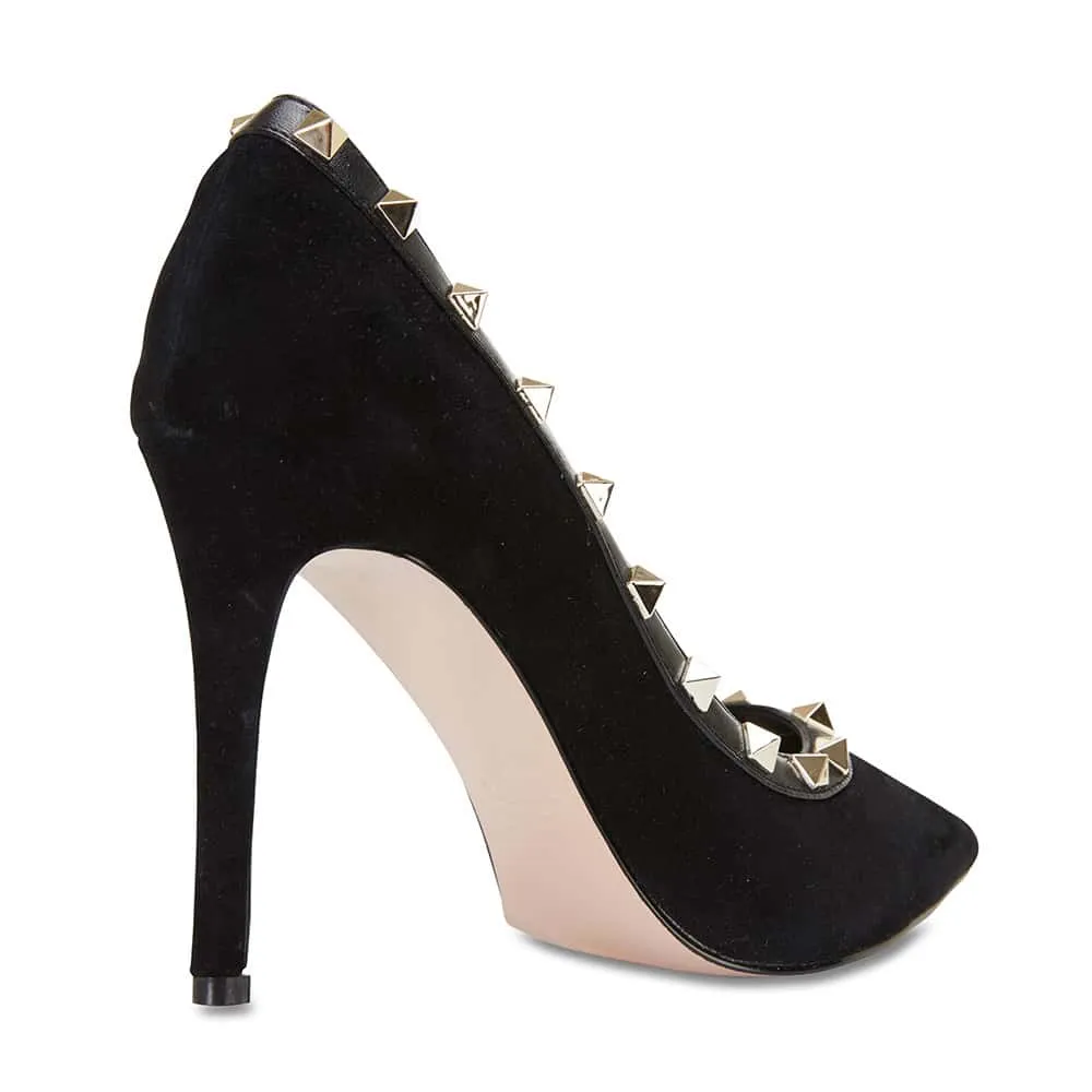 Sierra Heel in Black Suede