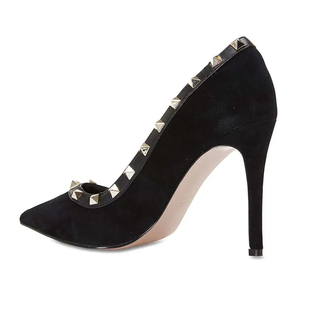 Sierra Heel in Black Suede