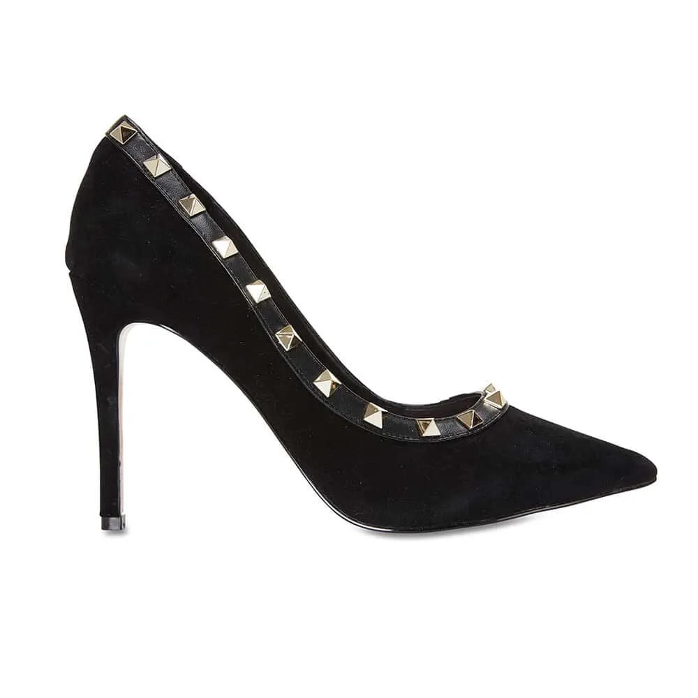 Sierra Heel in Black Suede
