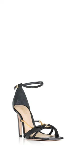 Silvie Leather Sandal In Black