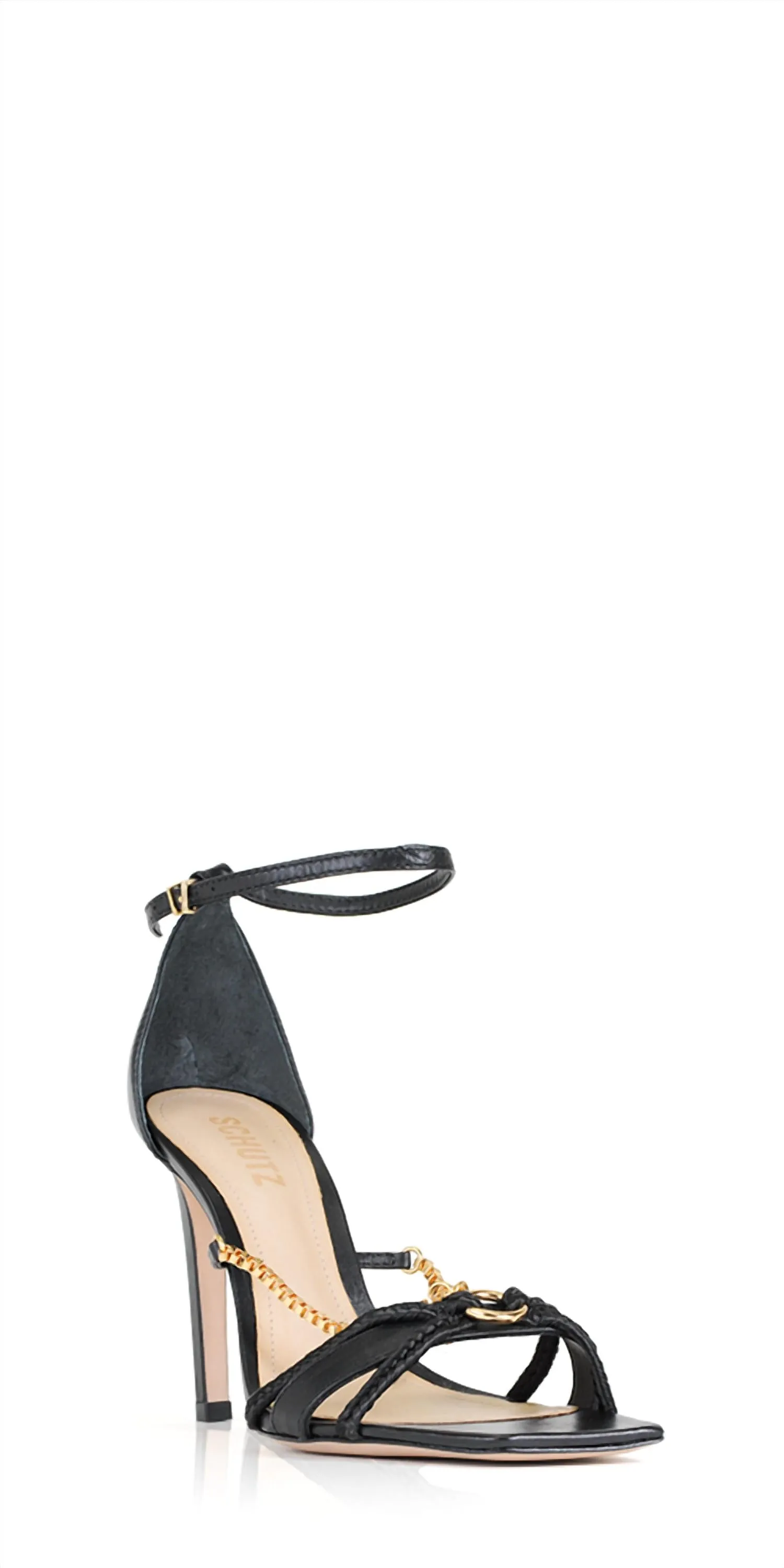 Silvie Leather Sandal In Black