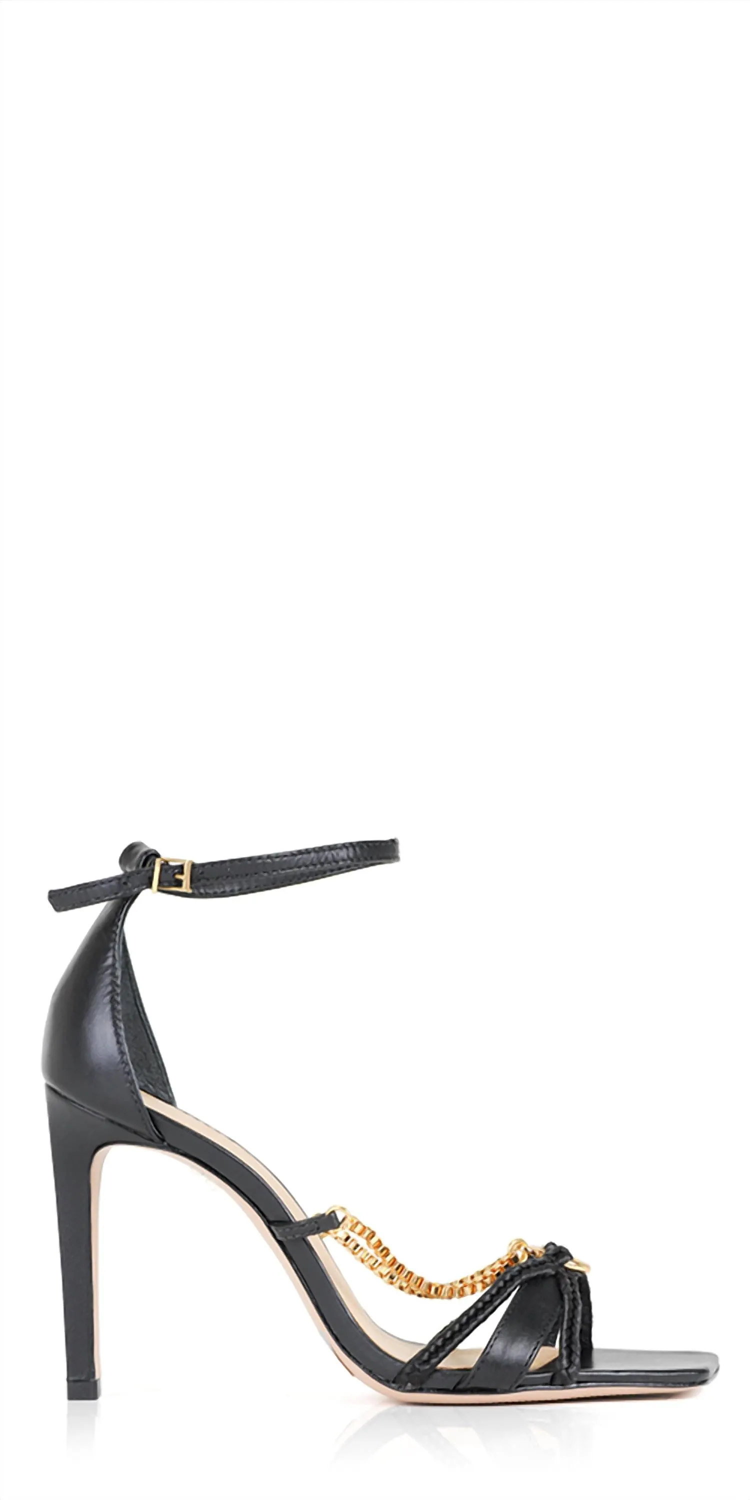 Silvie Leather Sandal In Black