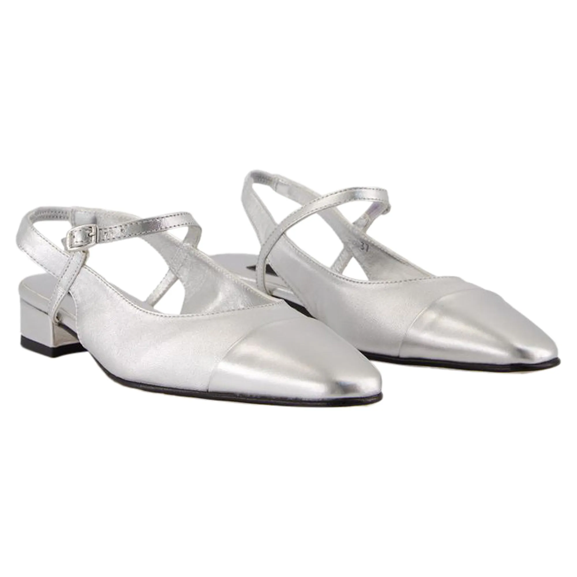 Sling Back Oceano - Carel - Leather - Argent