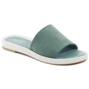 So Zen Womens Leather Open Toe Slide Sandals