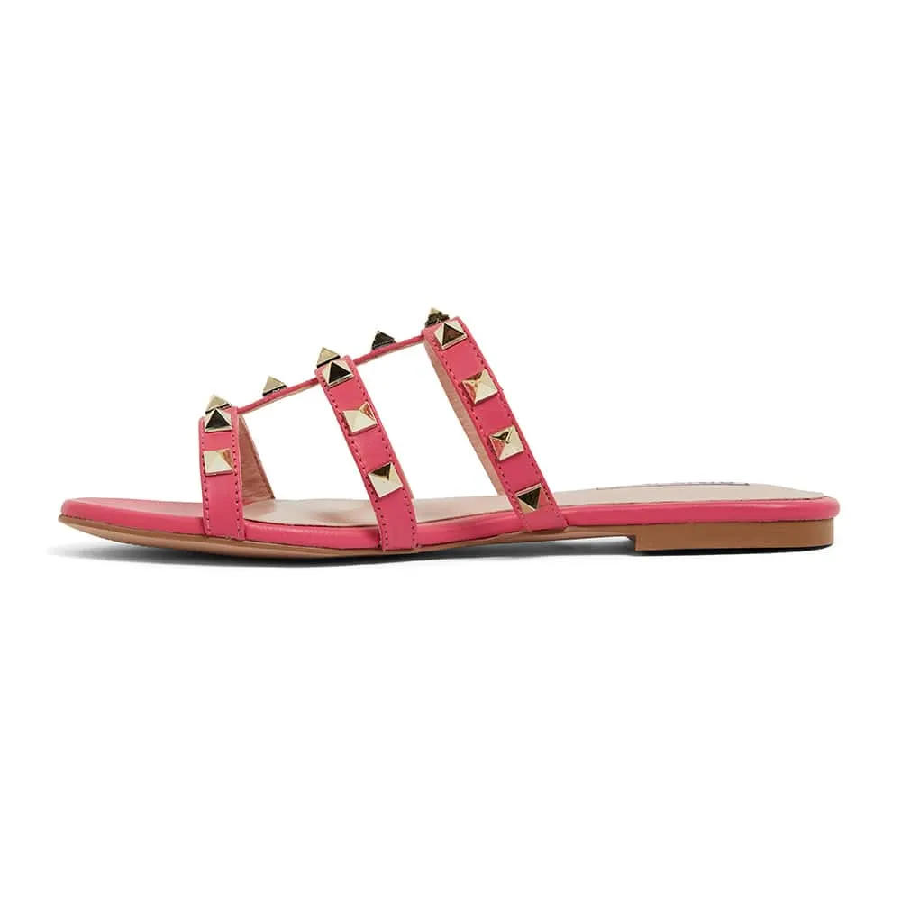 Spain Slide in Pink Kid Leather