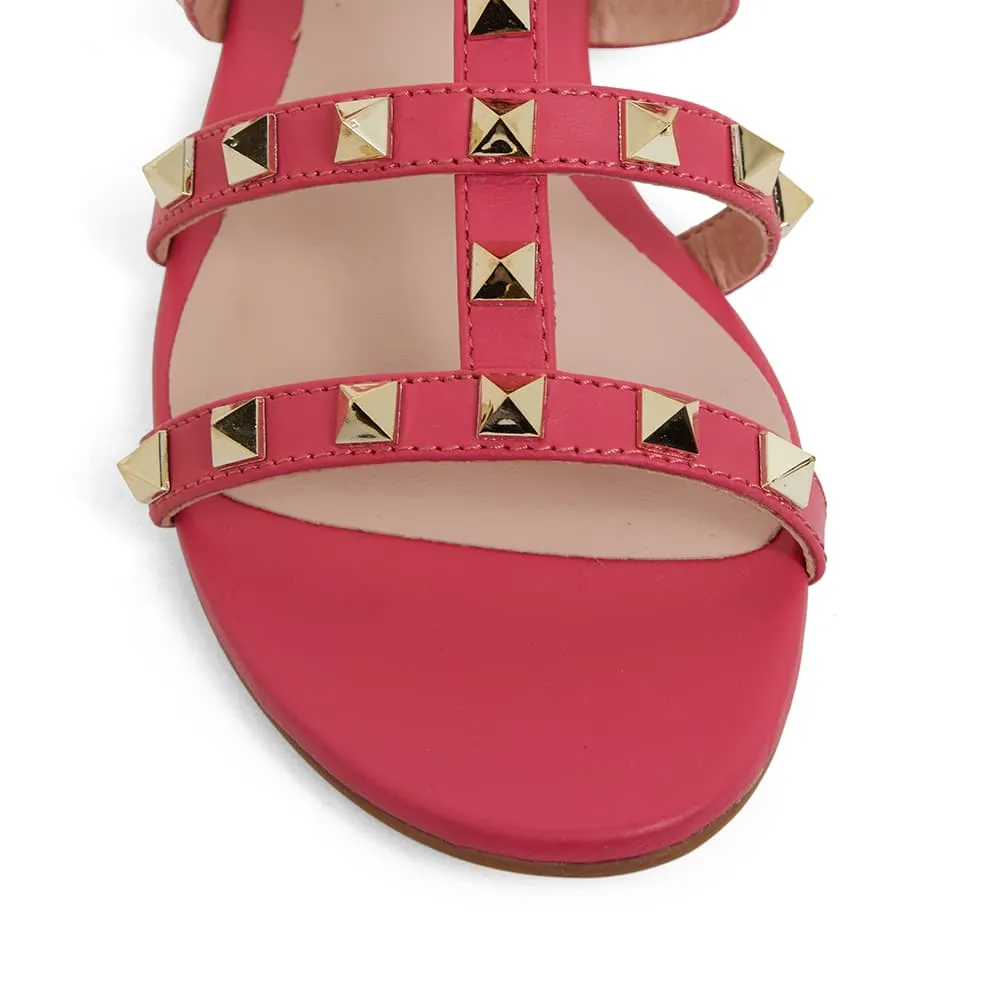 Spain Slide in Pink Kid Leather