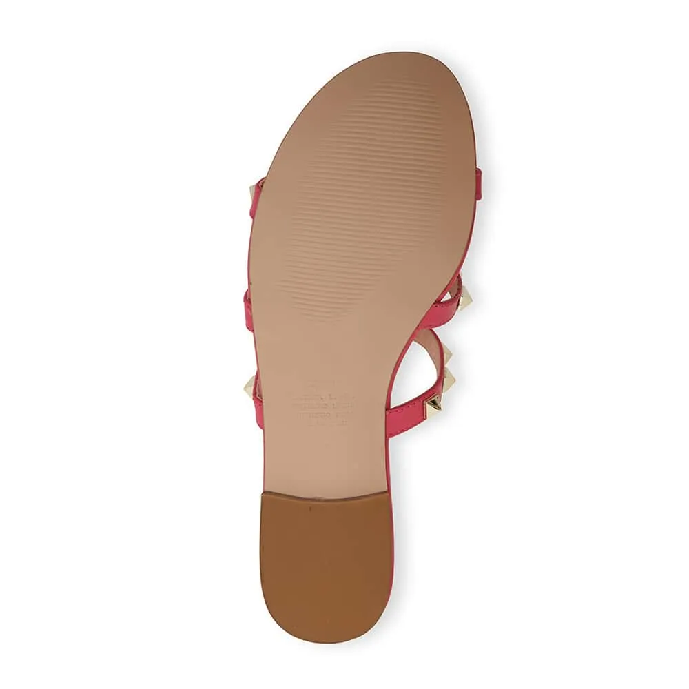 Spain Slide in Pink Kid Leather