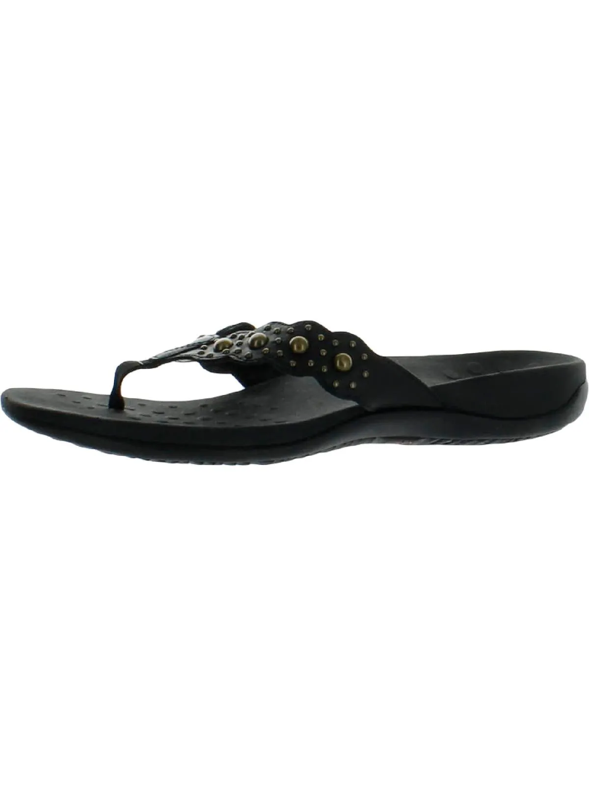 Starley Womens Leather Slip On Flip-Flops