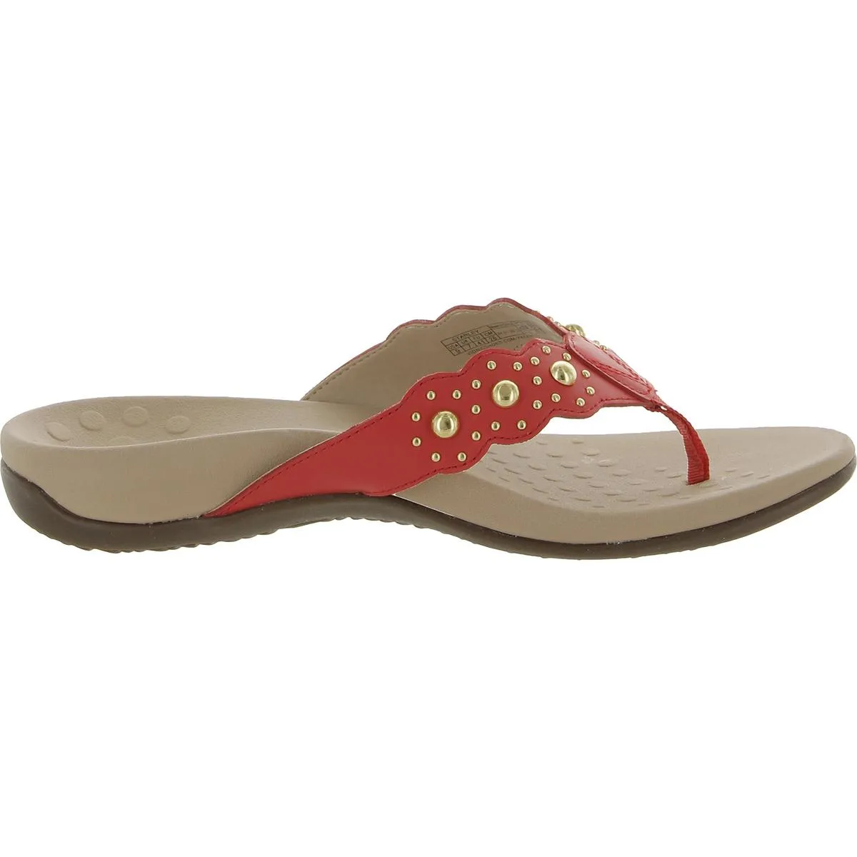 Starley Womens Leather Slip On Flip-Flops