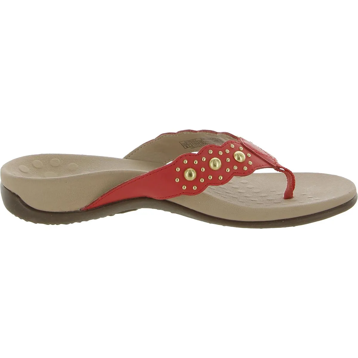 Starley Womens Leather Slip On Flip-Flops