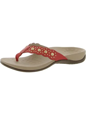 Starley Womens Leather Slip On Flip-Flops