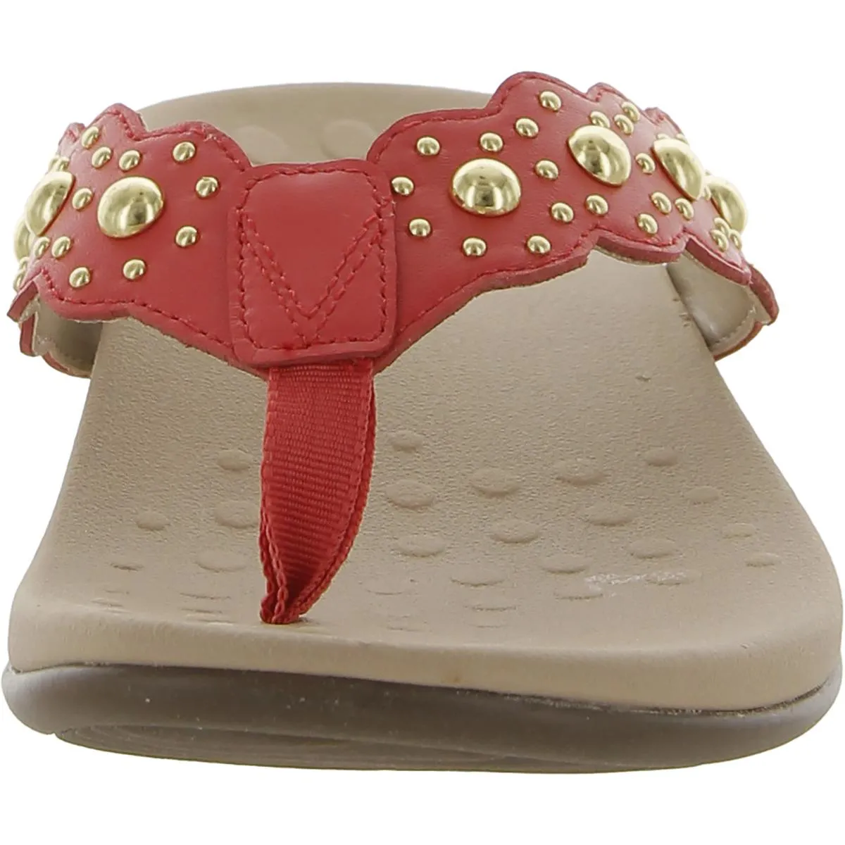 Starley Womens Leather Slip On Flip-Flops