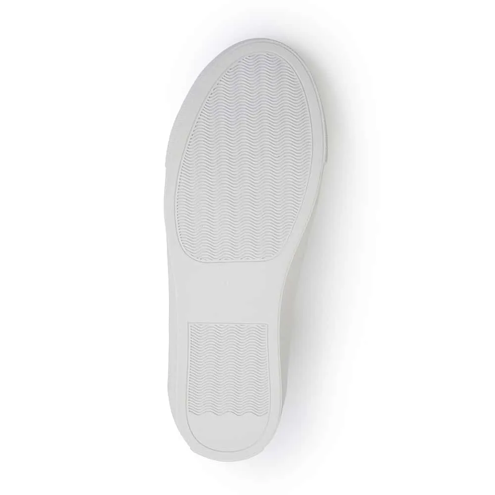 Storm Sneaker in White And Silver Leather