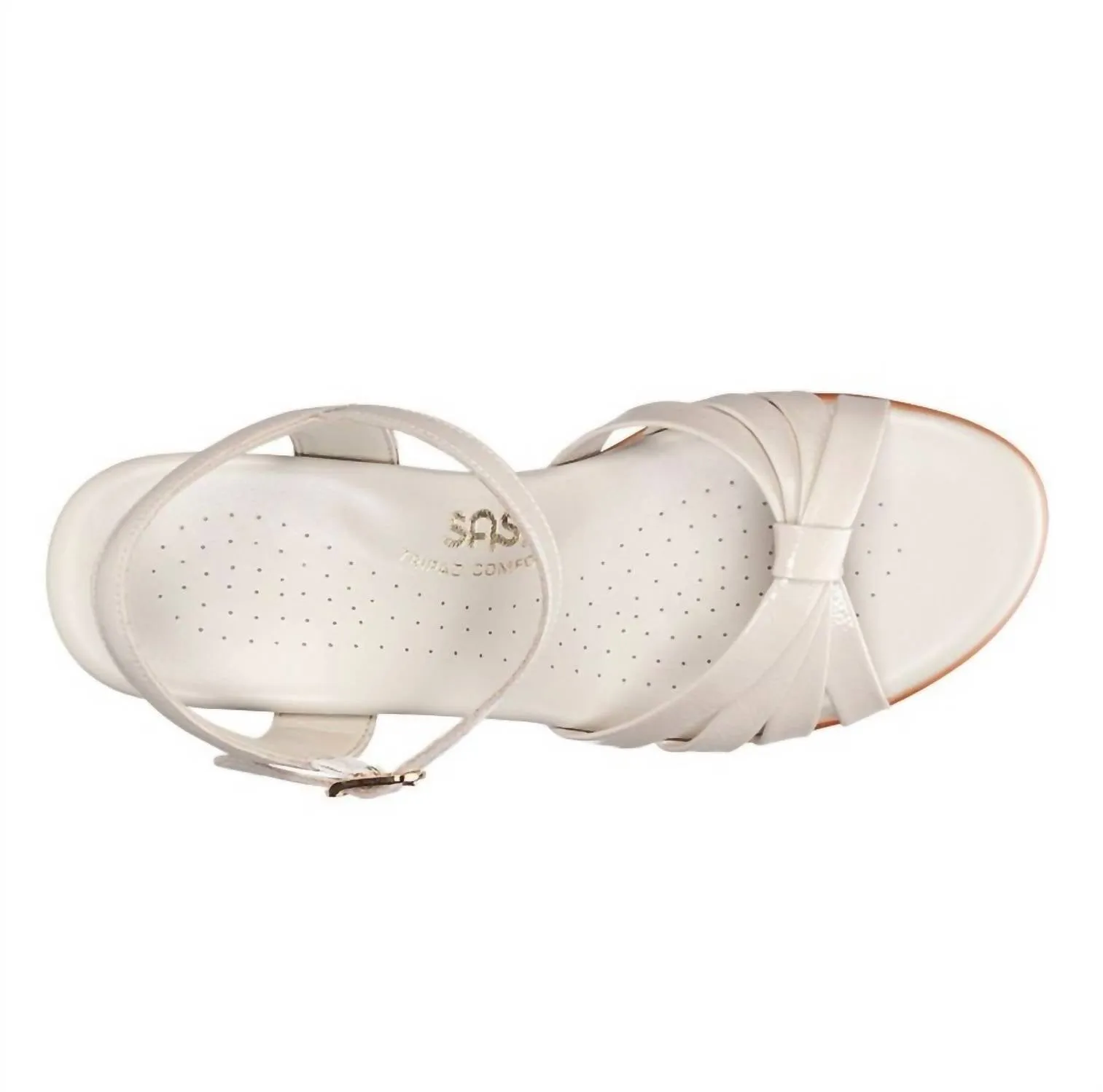 Strippy Sandal - Medium In Bone Patent