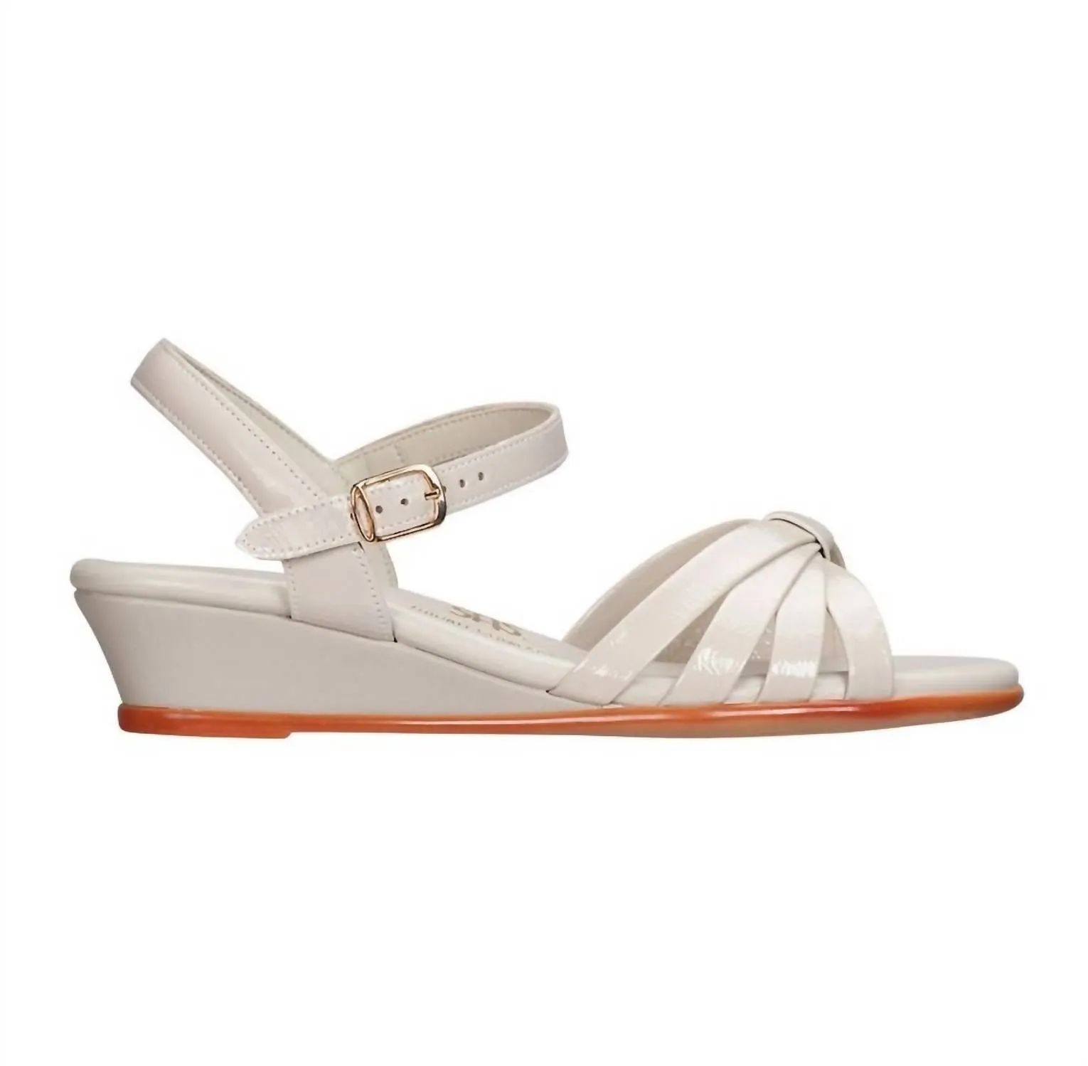Strippy Sandal - Medium In Bone Patent