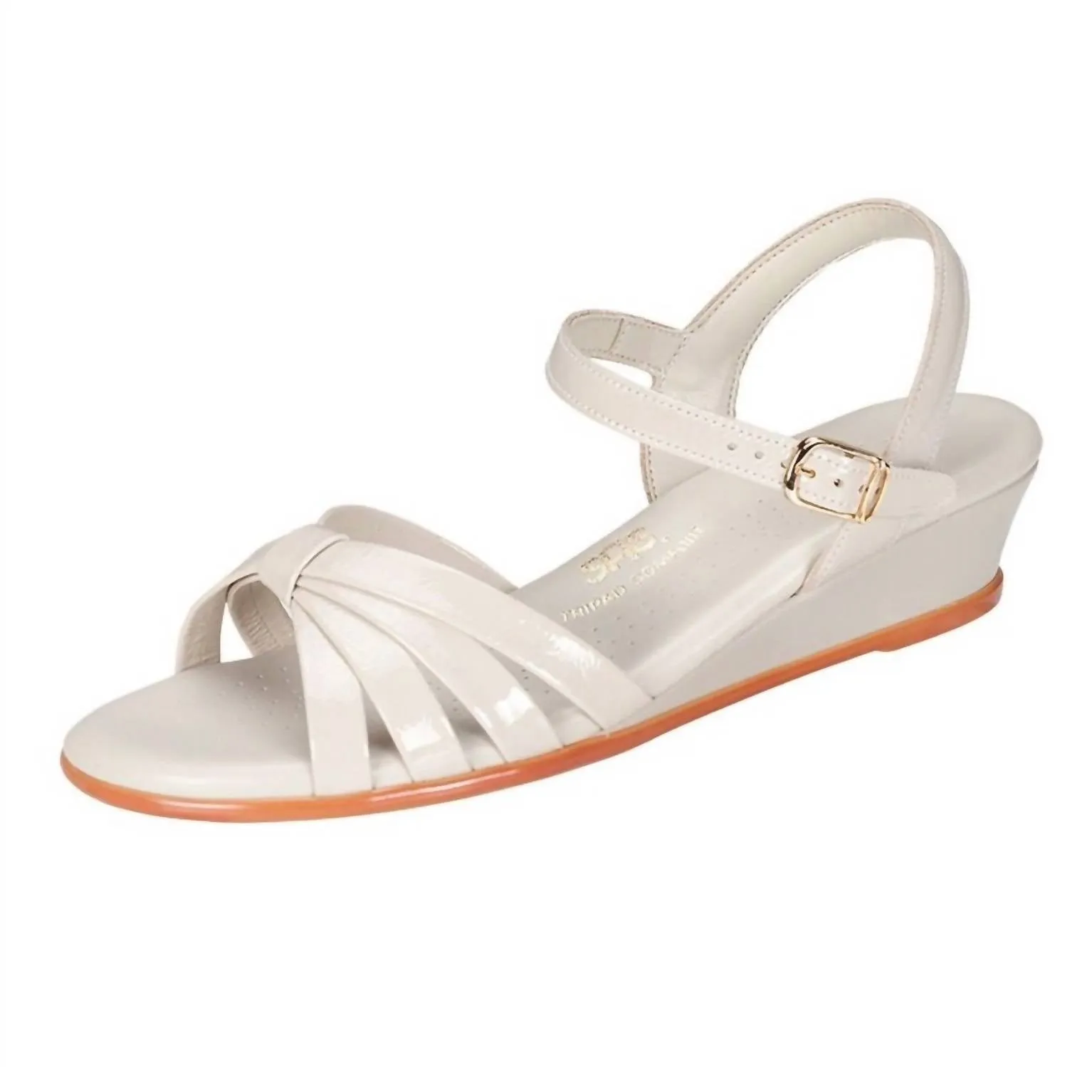 Strippy Sandal - Medium In Bone Patent