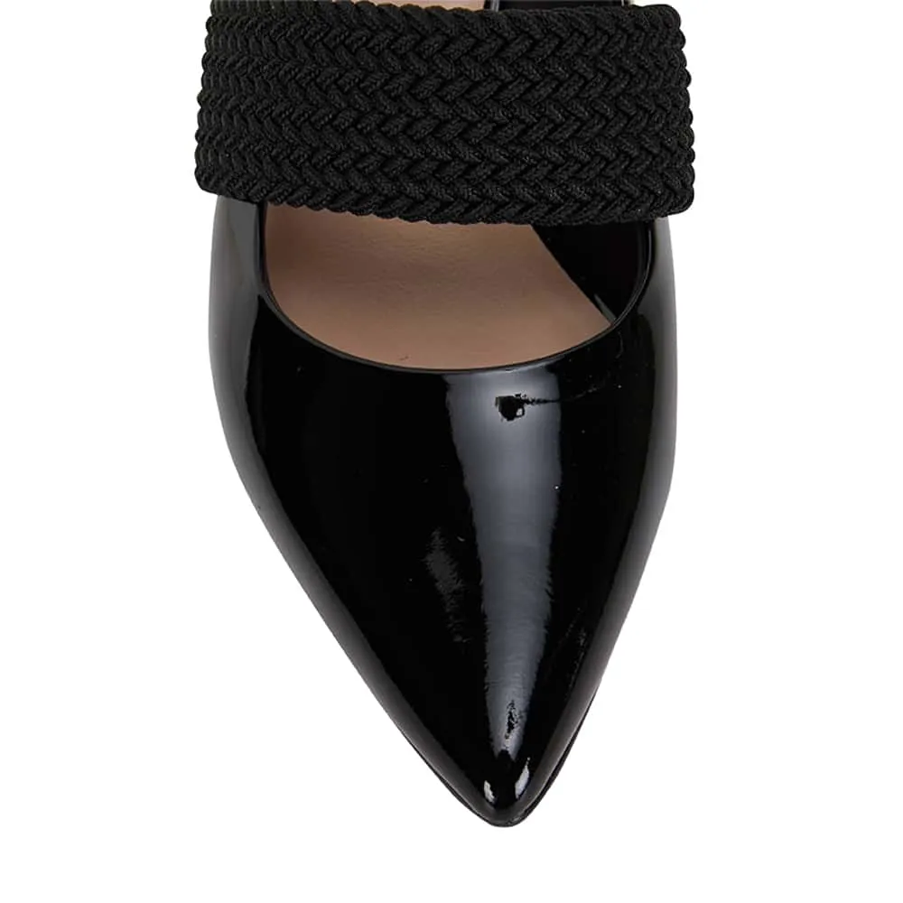 Symbol Heel in Black Patent