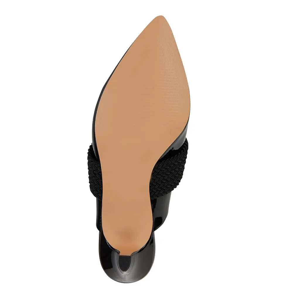 Symbol Heel in Black Patent