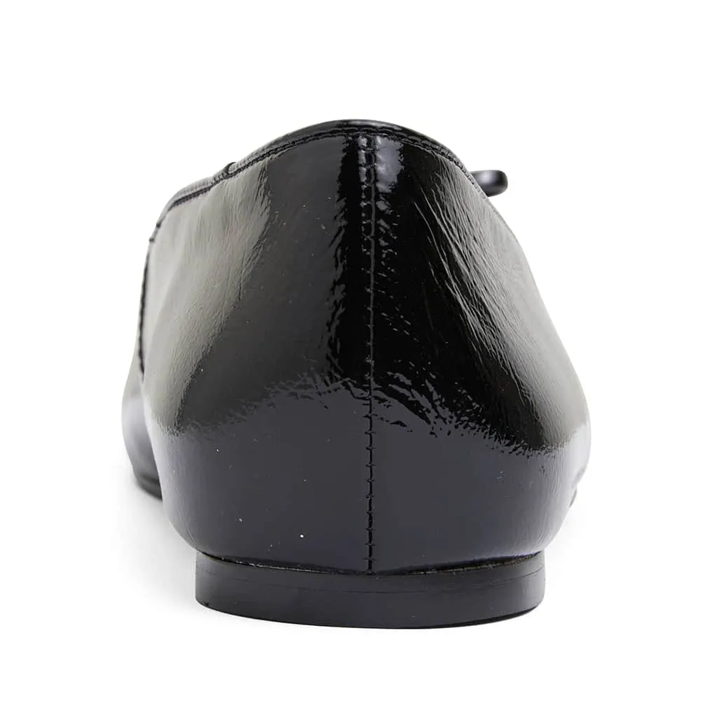 Tabbatha Flat in Black Patent