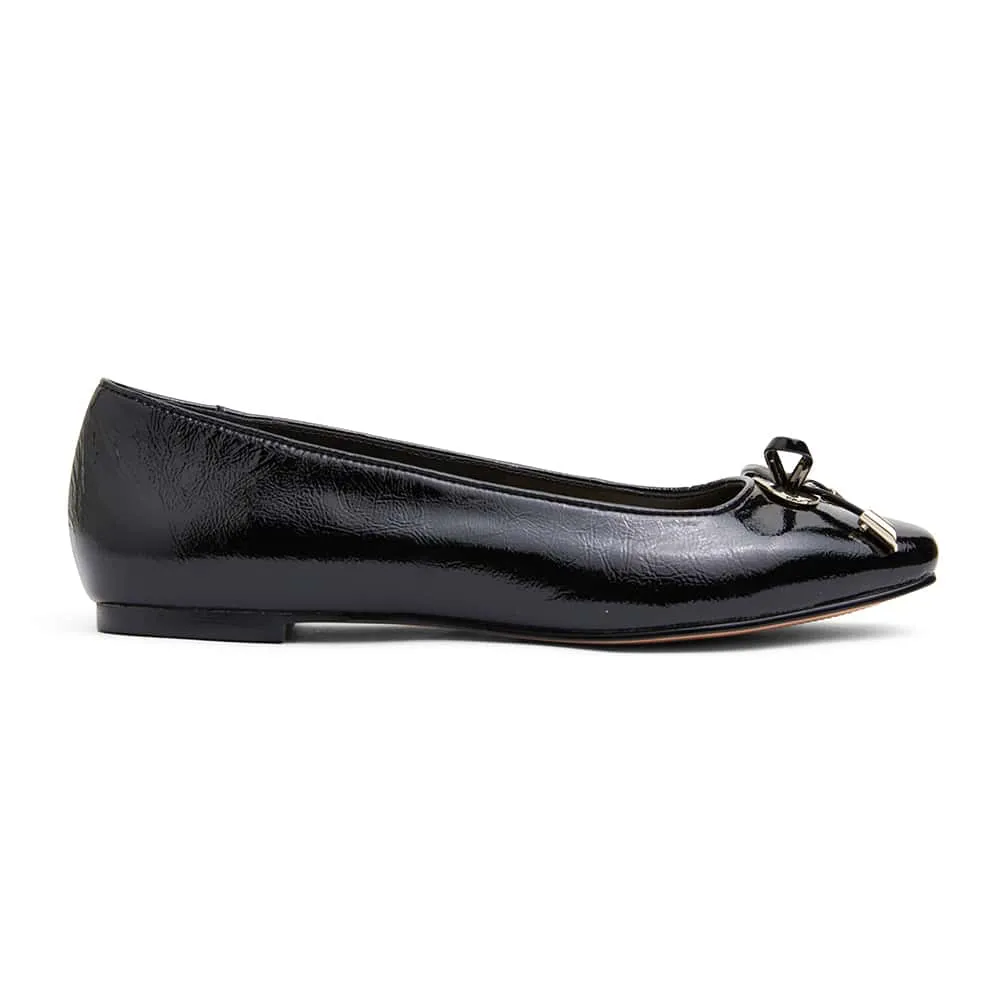Tabbatha Flat in Black Patent