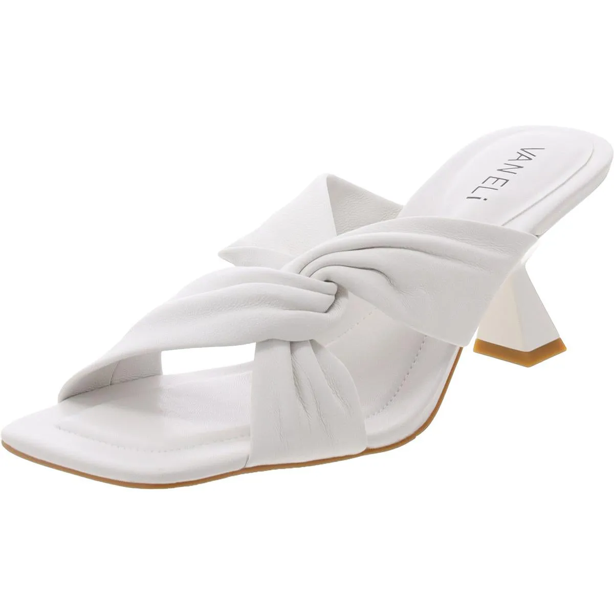 Taber Womens Criss-Cross Metallic Heels