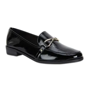 Tally Loafer in Black Patent