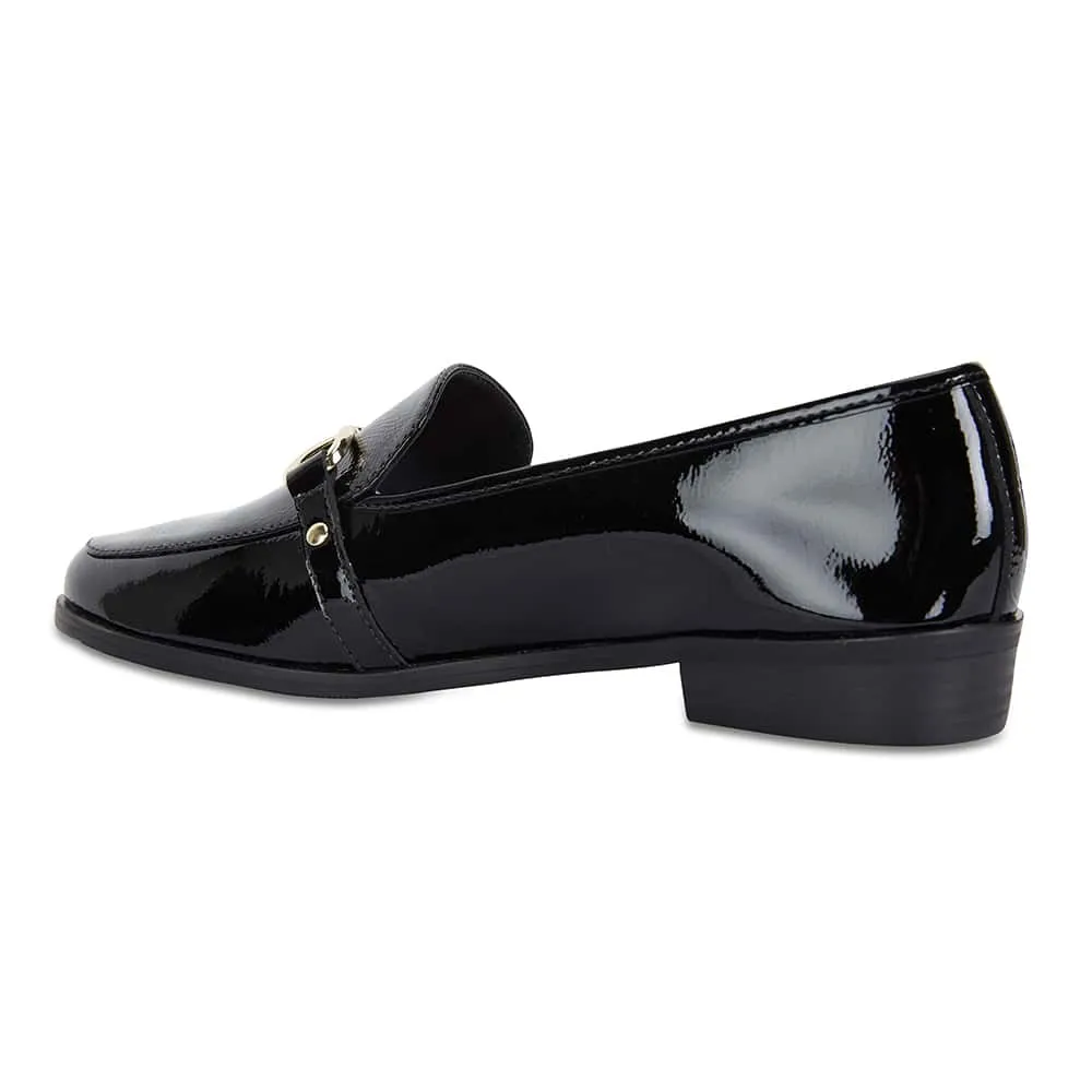 Tally Loafer in Black Patent