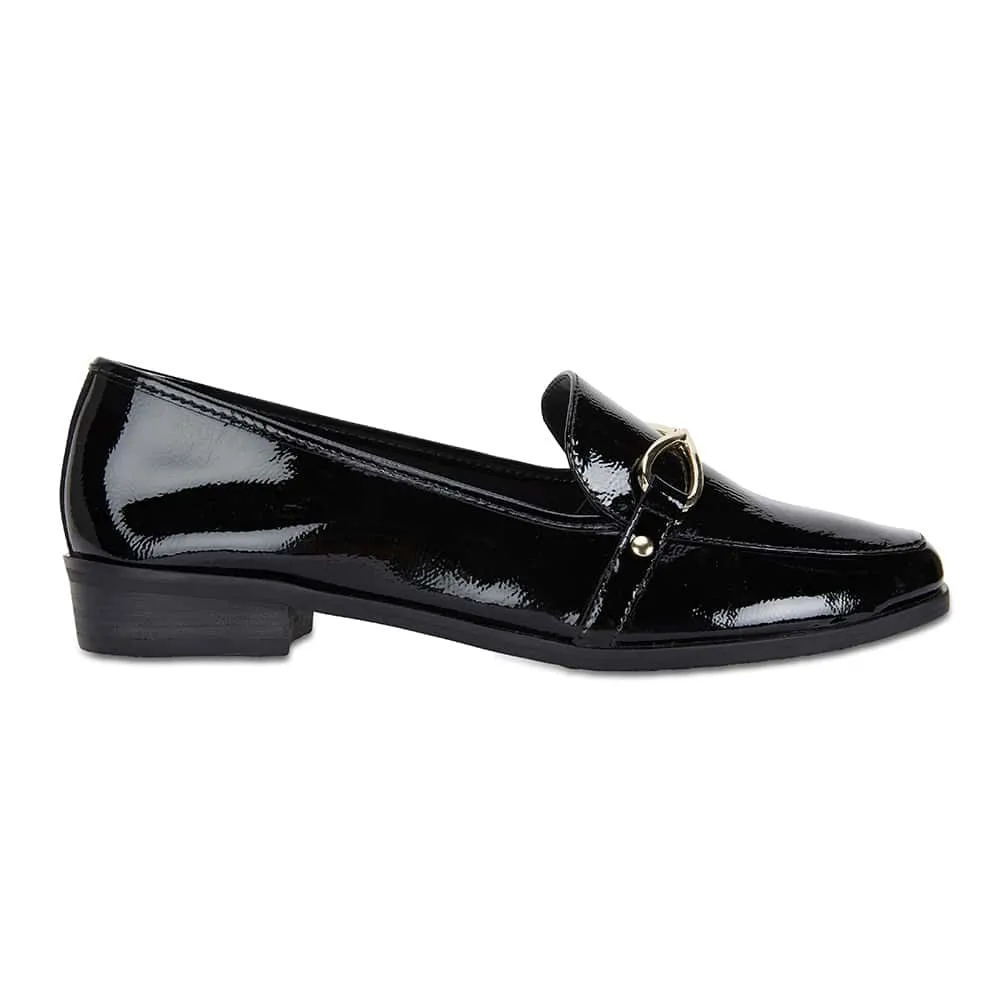 Tally Loafer in Black Patent