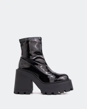 Tana Black Shiny Leather