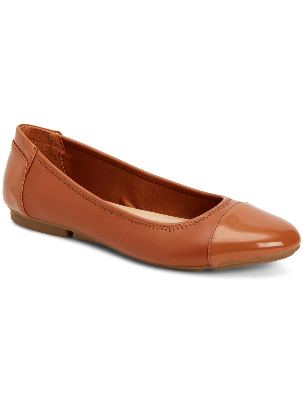 Tavii 2 Womens Faux Leather Slip on Ballet Flats