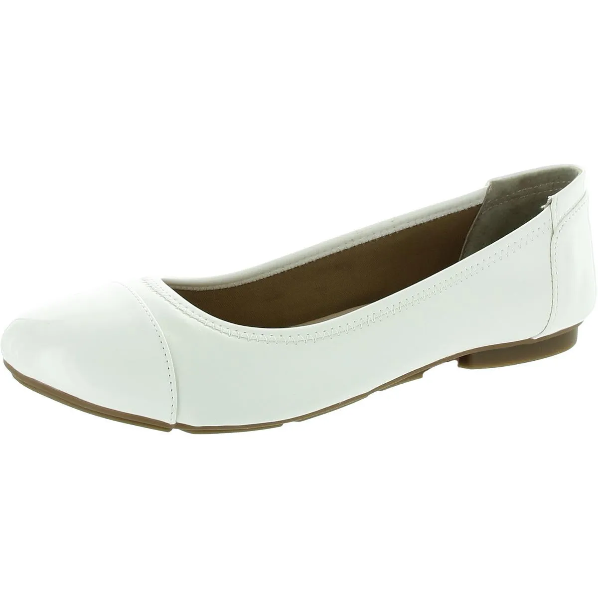 Tavii 2 Womens Faux Leather Slip on Ballet Flats