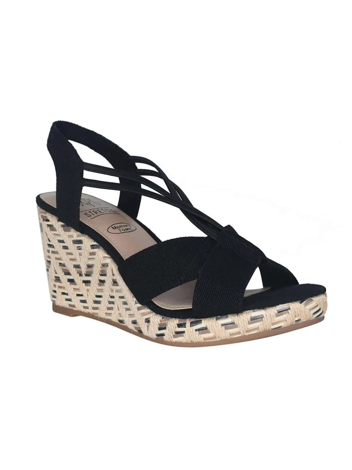 Teshia Womens Round Toe Casual Wedge Sandals