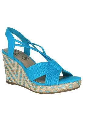 Teshia Womens Round Toe Casual Wedge Sandals