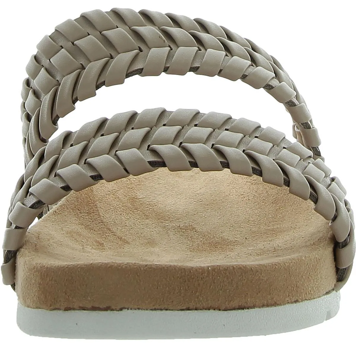 Thankful Womens Braided Manmade Slide Sandals