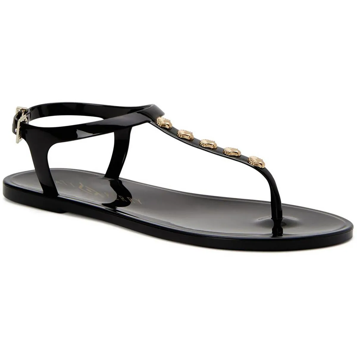 The Geli Stud Womens Embellished Rubber Jelly Sandals