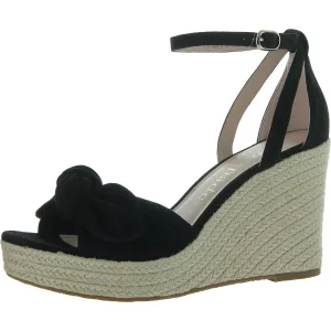 Tianna Womens Leather Open Toe Wedge Sandals