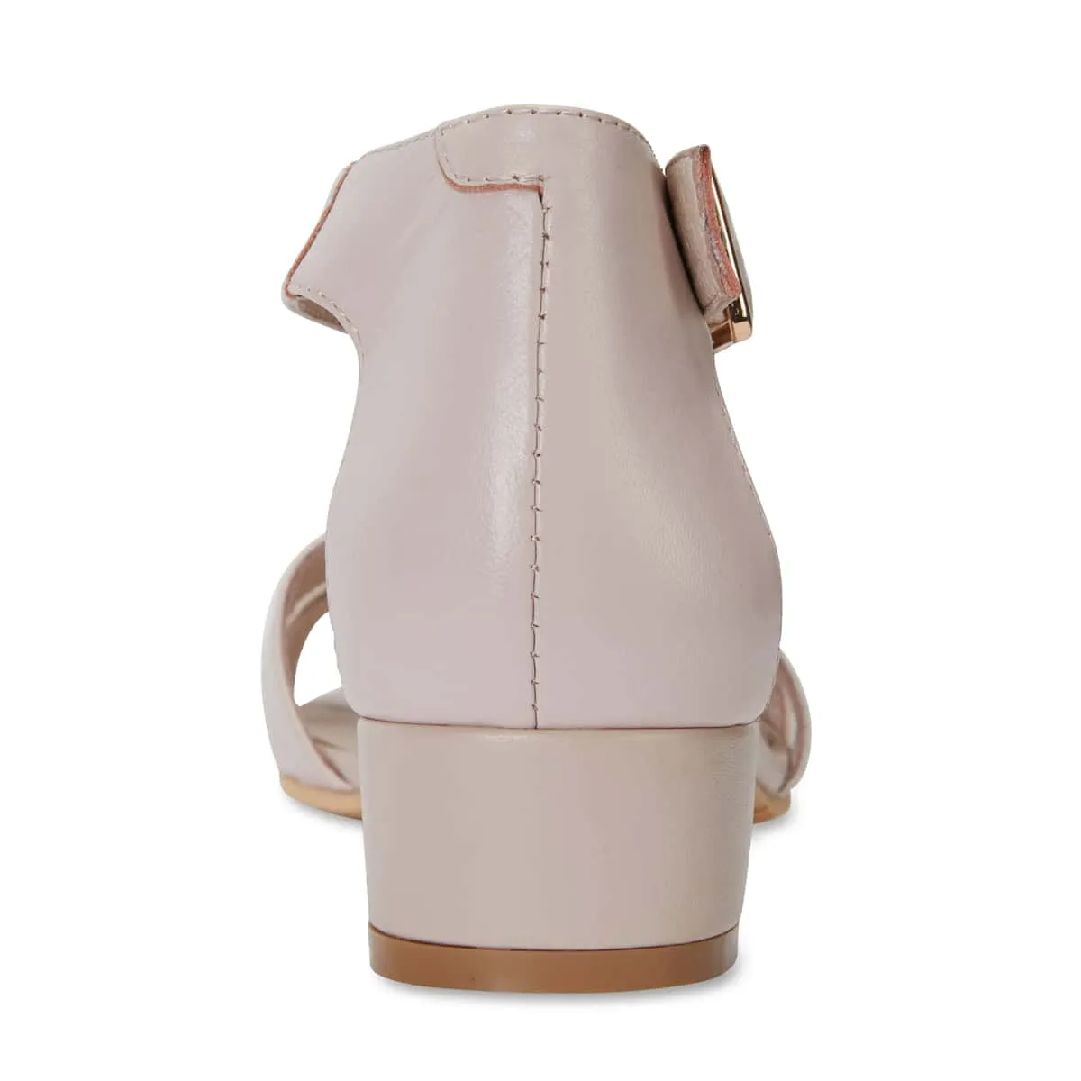 Title Heel in Nude Leather