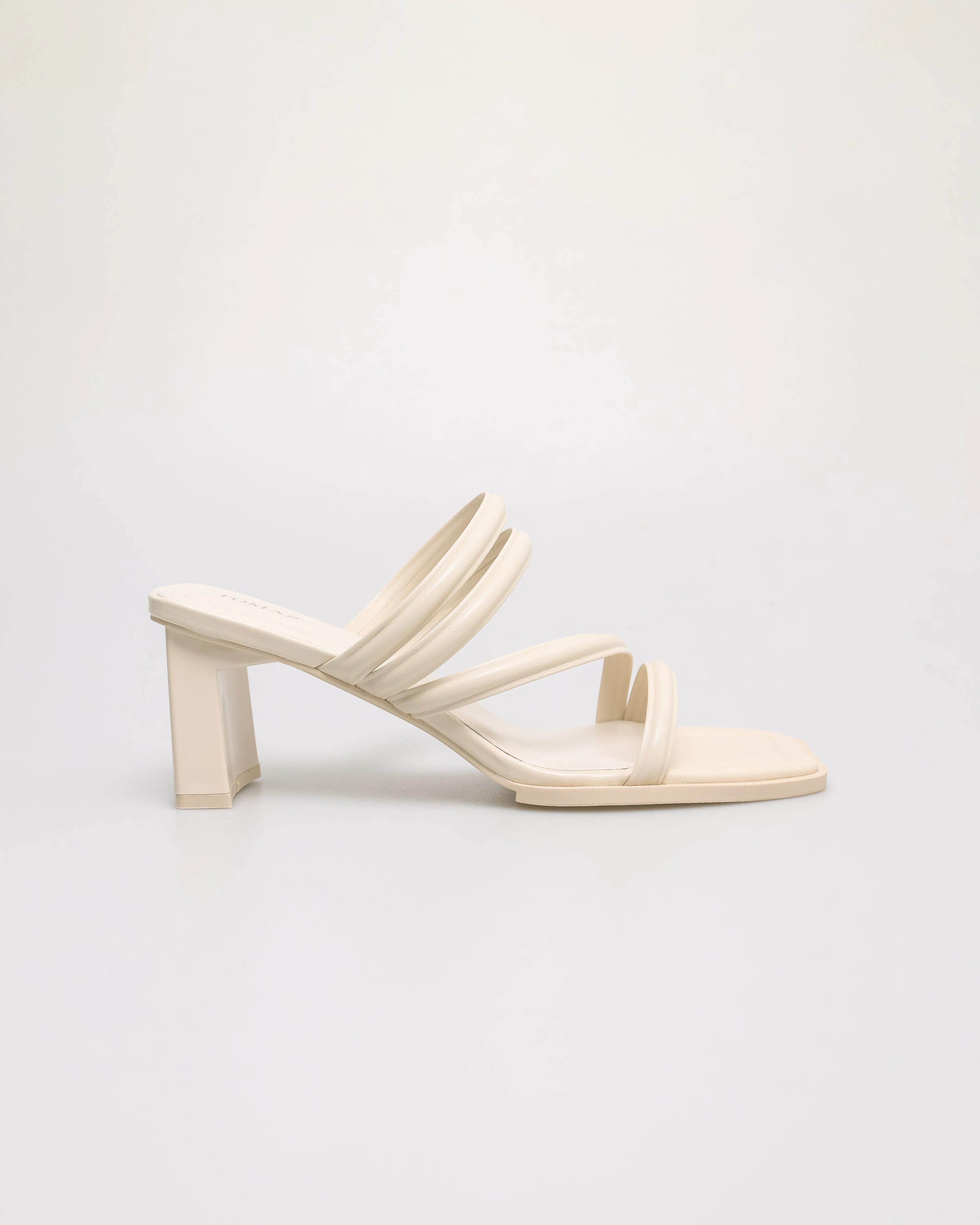 Tomaz FL111 Ladies Strappy Slip on Heels (Ivory)
