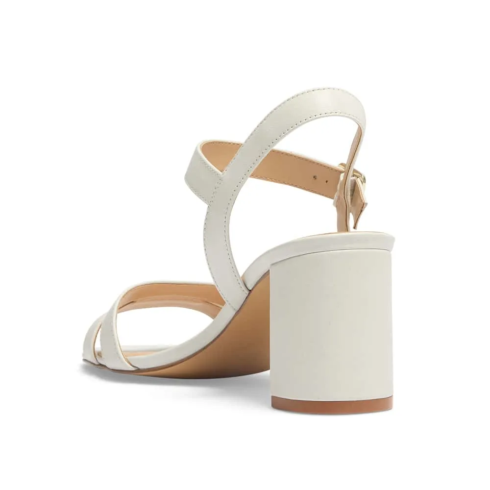 Utopia Heel in White Leather