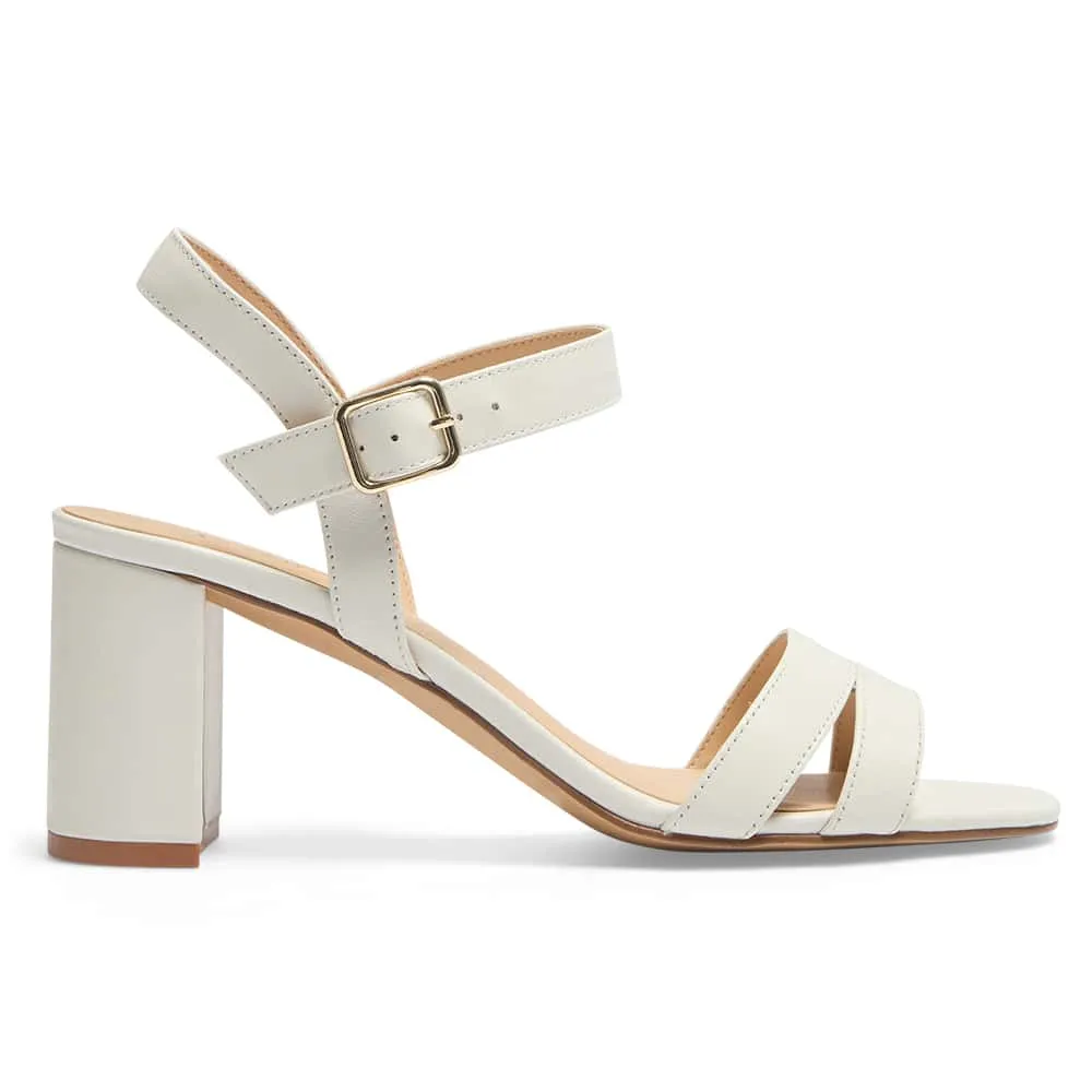 Utopia Heel in White Leather