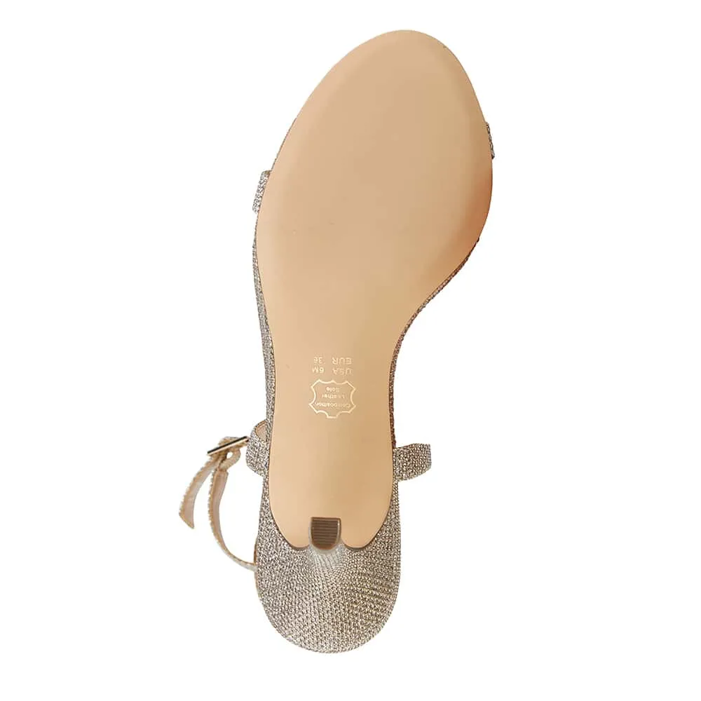 Vanna Heel in Latte Fabric