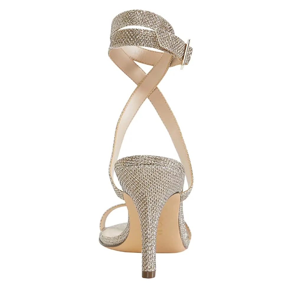 Vanna Heel in Latte Fabric