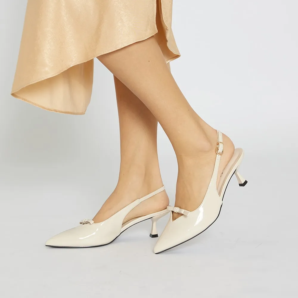 Verity Heel in Bone Patent