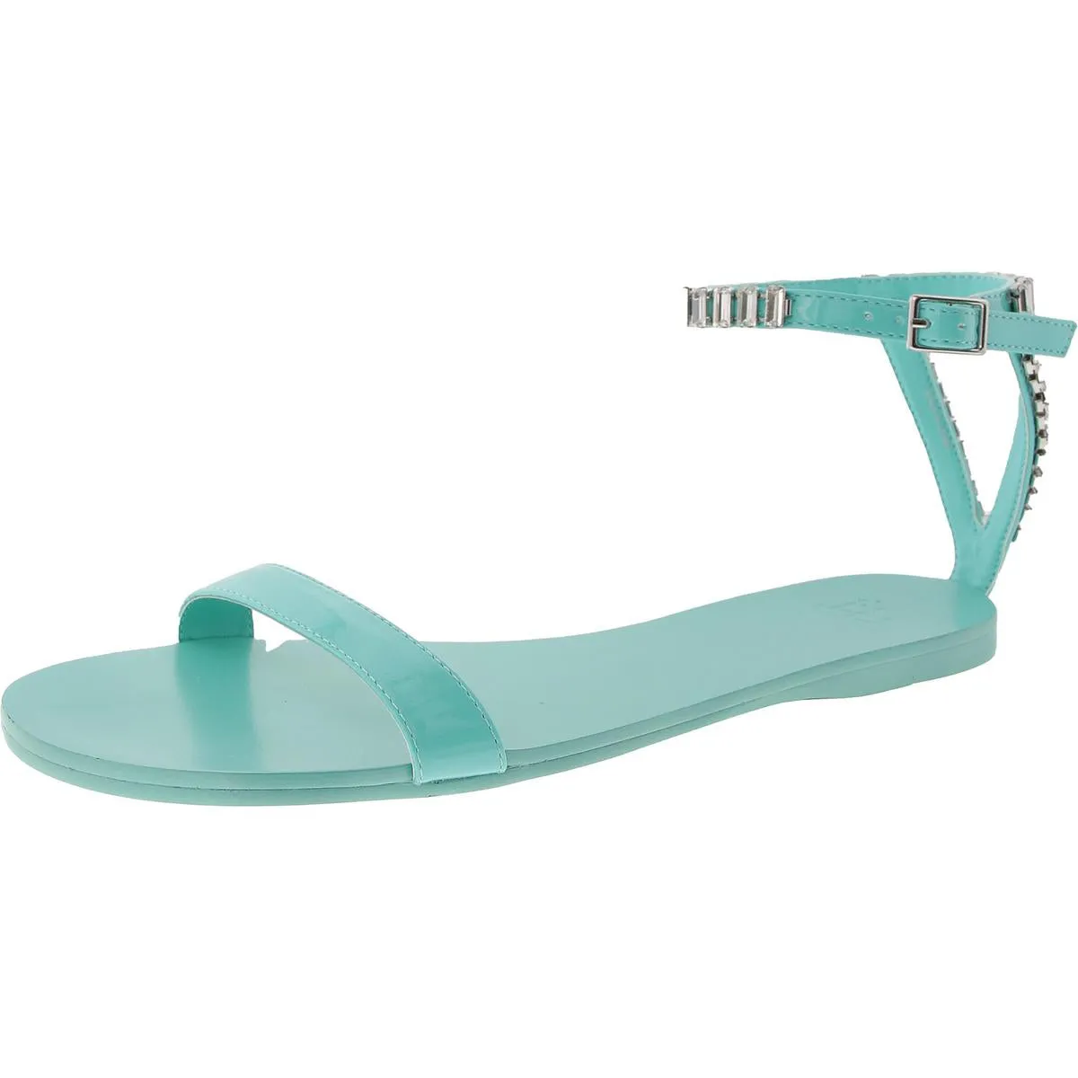 Viktoria Womens Embellished Man Made Ankle Strap