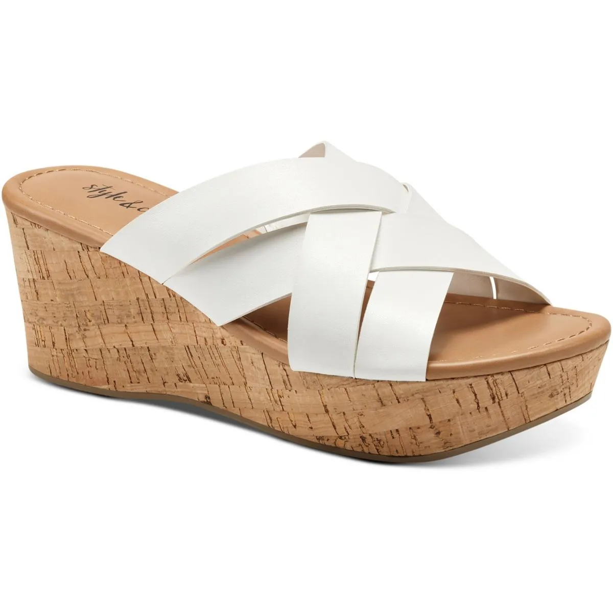 VIOLETTE Womens Cork Wedge Sandals