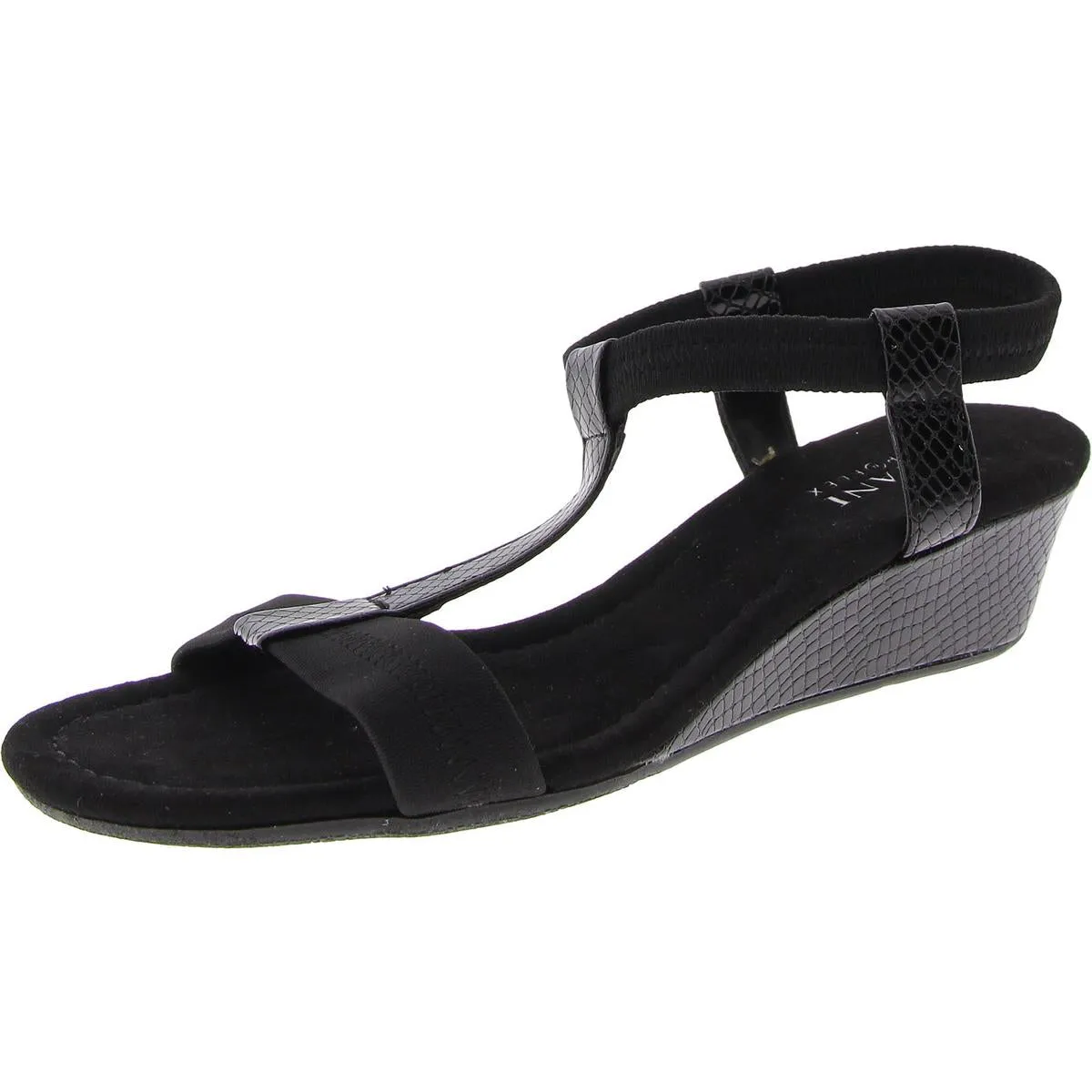 Voyage Womens Mixed Media Wedge Sandals