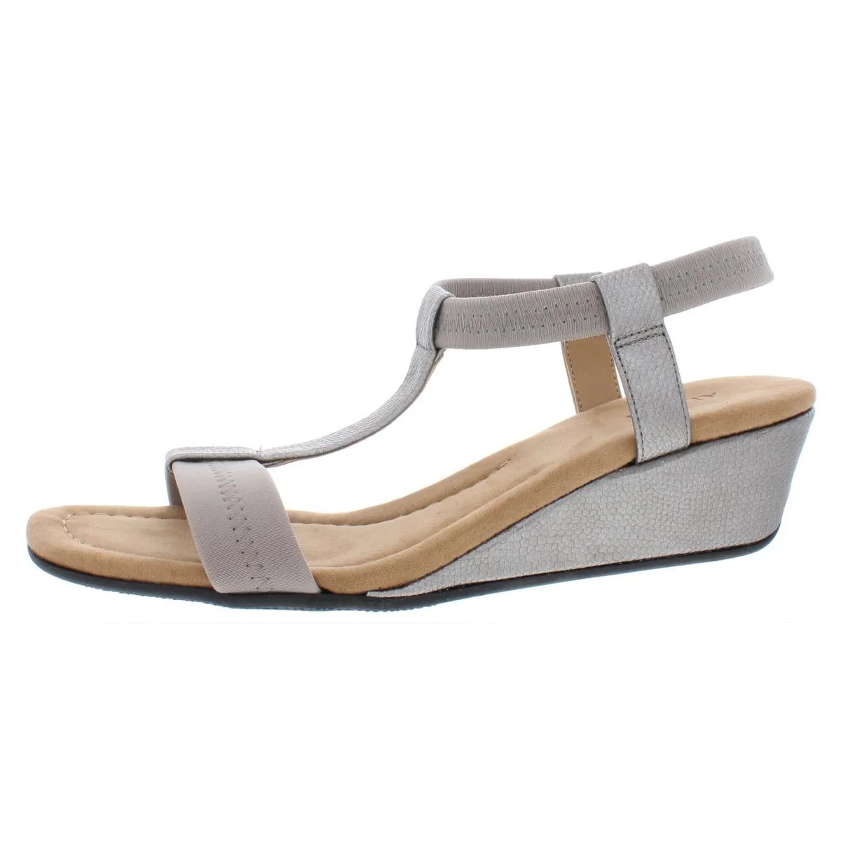 Voyage Womens Mixed Media Wedge Sandals