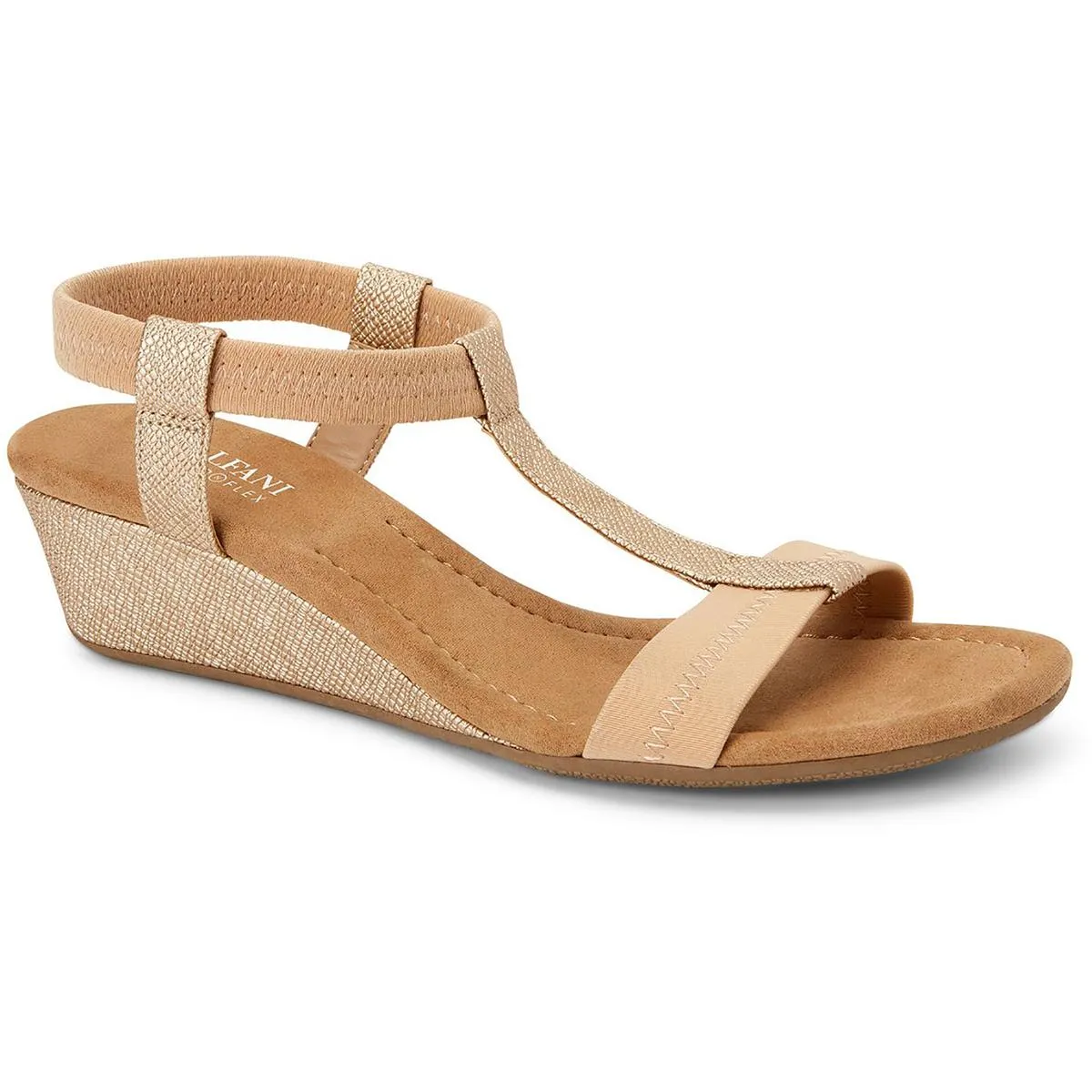 Voyage Womens Mixed Media Wedge Sandals