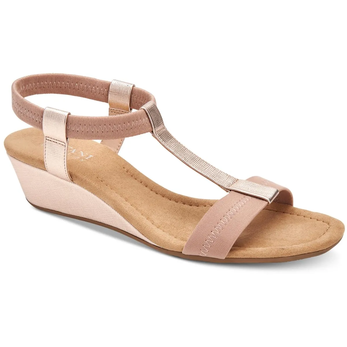 Voyage Womens Mixed Media Wedge Sandals